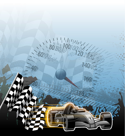 drawing of vector racing spectator burning. Created by Illustrator CS6. This file of transparent.