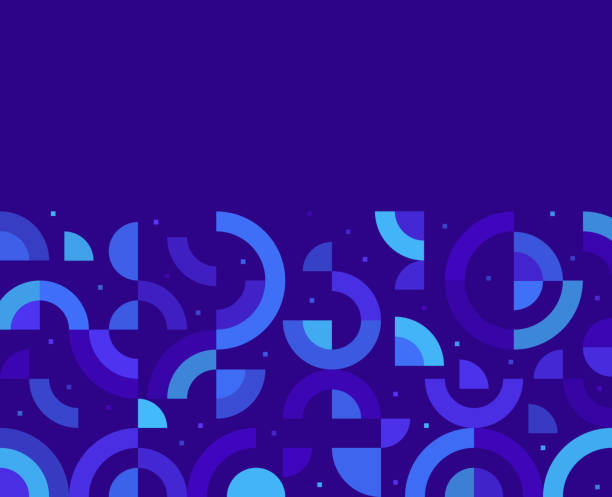 illustrazioni stock, clip art, cartoni animati e icone di tendenza di modern circle geometric curve lines frame abstract background - geometrici