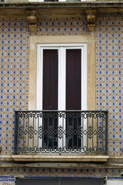 balcony - lisbon portugal foto e immagini stock