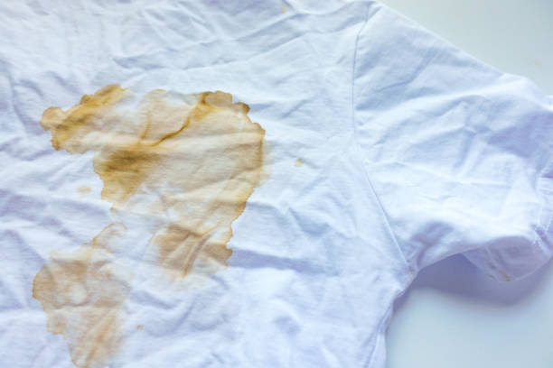 istock white color dirty shirt with making stain 1958086090