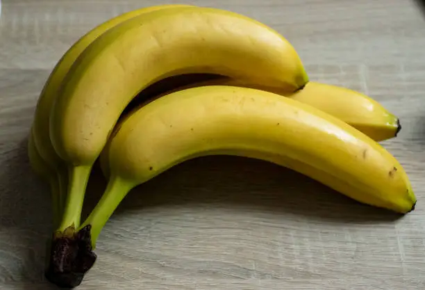 Fresh ripe bananas rich in vitamins, an ideal healthy fruit.