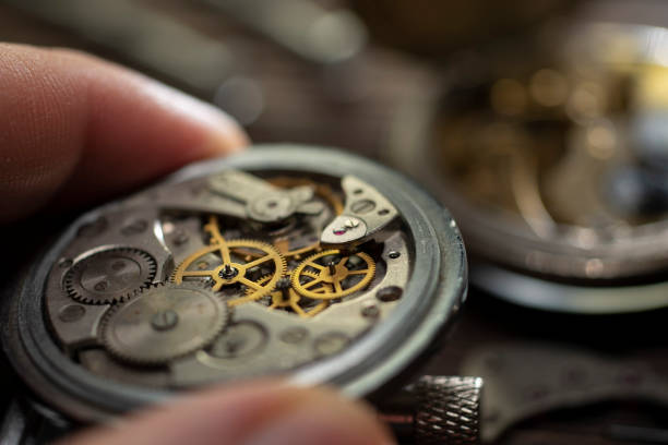 istock Mechanical watch repair, watchmaker's workshop 1958287833