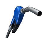 3d render blue fuel pump