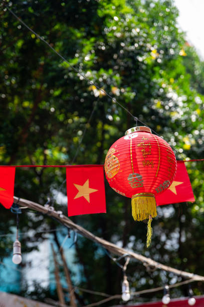 istock Vietnamese Lanterns and Flags on a Sunny Day 1958377793