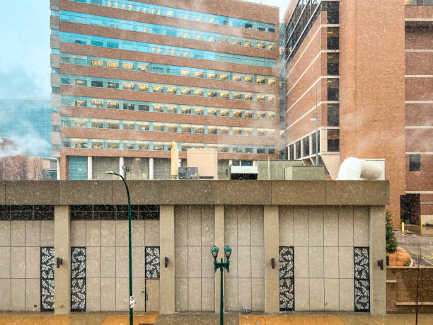 istock Overcast Snowy Scene in the City 1958395318