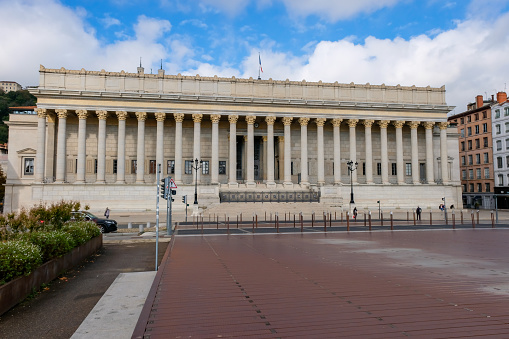 24th September 2022: The Court of Appeal building, known as Palais de Justice of Vieux-Lyon. It is a neoclassical courthouse that was built in the 1840s. It has 24 Corinthian columns and was designed by French architect Louis-Pierre Baltard.