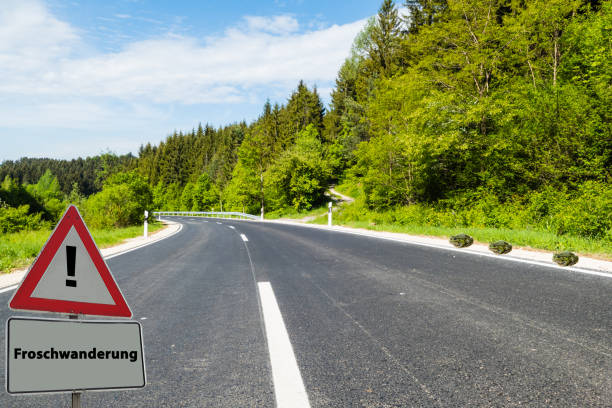 istock Sign Frog migration german 