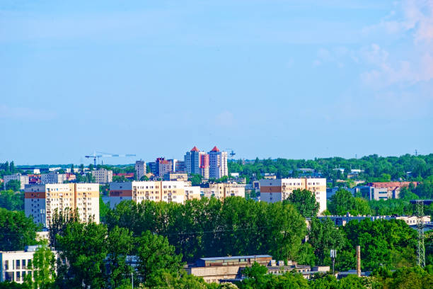 Beautiful summer day in Katowice, Poland.