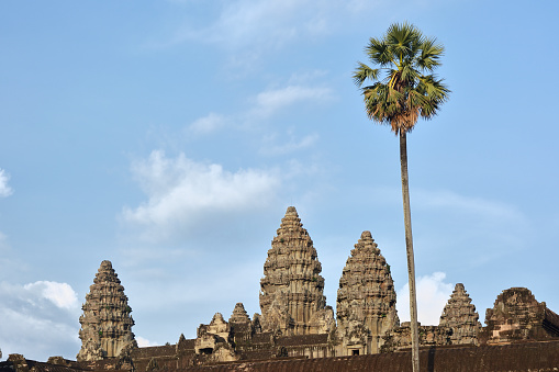 Angkor Wat towers, Khmer temple in Siem Reap Cambodia