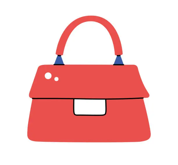 Vector illustration of Red purse handbag