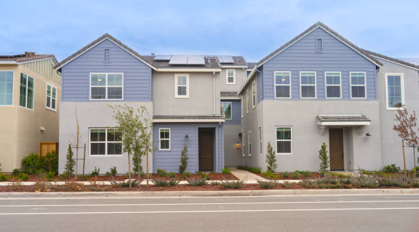 Front view of town homes