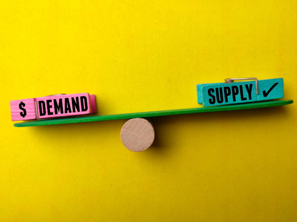 istock Wooden stick with the word DEMAND SUPPLY 1958674624