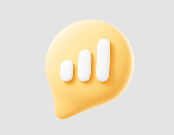 istock Business chat 3d icon, Speech Bubble, yellow chat bubble. 3d rendering 1958710208