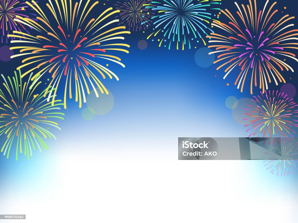 Firework Design Frame Fireworks Background Frame Stock Illustration - Download Image Now ...