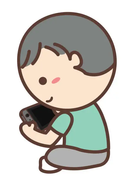 Vector illustration of Handheld game console