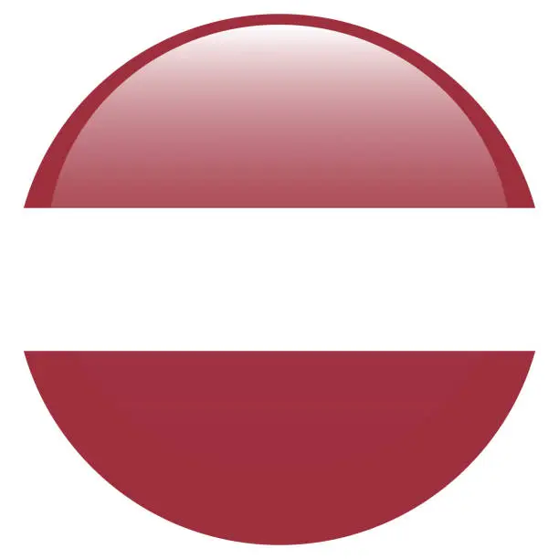 Vector illustration of Latvia flag. Flag icon. Standard color. Circle icon flag. 3d illustration. Computer illustration. Digital illustration. Vector illustration.