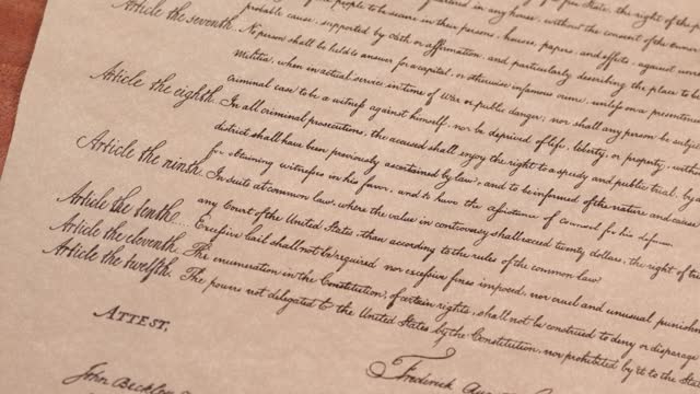 The bill of rights historical document john adams congress