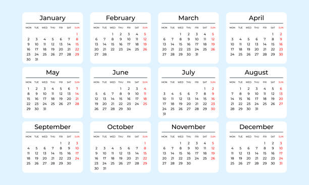 vector minimal calendar for 2023 on blue background vector minimal calendar for 2023 on blue background calendar 2012 stock illustrations