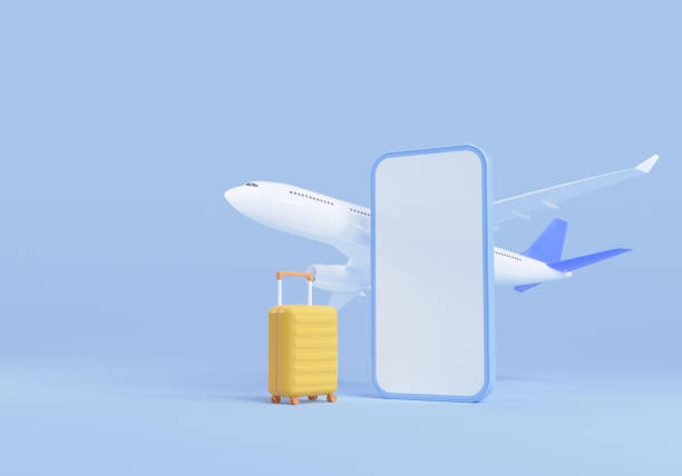 istock 3d online travel booking via smartphone application concept. 3d render illustration 1958955765
