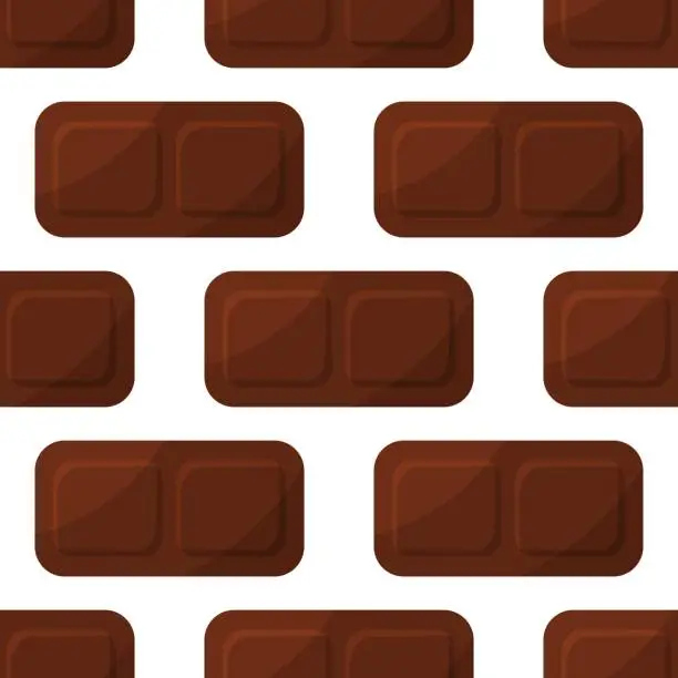 Vector illustration of chocolate day piece sweet food pattern textile