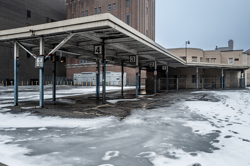 An old abandoned bus station in Windsor, Ontario