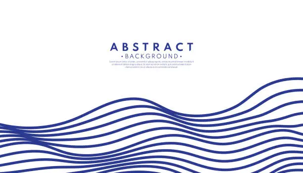 Vector illustration of Blue wave background, A mesmerizing vector illustration featuring abstract waves, water-inspired curves, and vibrant shades, perfect for business cards, banners, and artistic templates. Japanese style