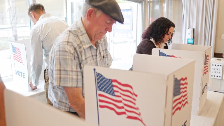 Americans voting in an election