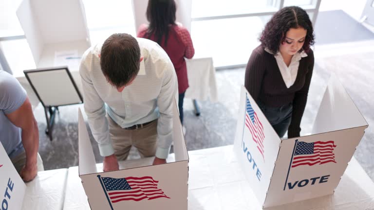 Americans voting in an election