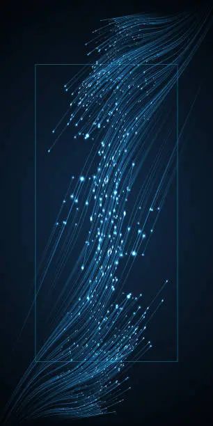 Vector illustration of Light Speed Motion Technology Background