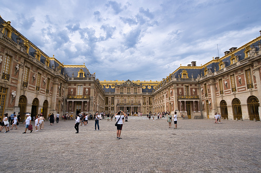 ersailles palace, Versailles,  France, 08.18.2023, Outisde versailles palace, France, Main entrance