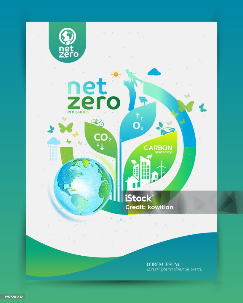 Resource Neutral Net Zero And Carbon Neutral Concept Stock Illustration - Download Image ...