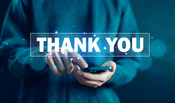 istock thank you business, message thank you on a display screen. 1959283392