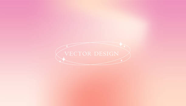 illustrazioni stock, clip art, cartoni animati e icone di tendenza di retro gradient background. minimalist vector illustration. soft blur card. pastel abstract poster for social media or website design. modern wallpaper template - aura