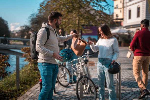 istock Diverse Group of Friends with Bicycles in Urban Setting 1959305269