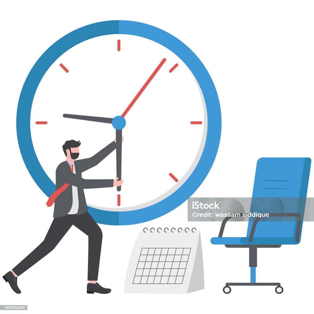 Needing Time Need More Time Concept Time Management Vector Illustration Stock ...