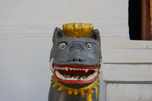 Close up of sculpture in buddhist temple
