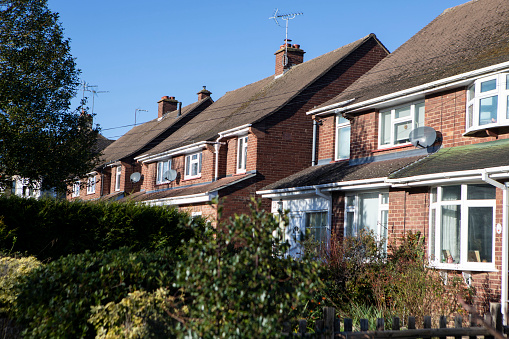 Houses in a suburban neighbourhood in England