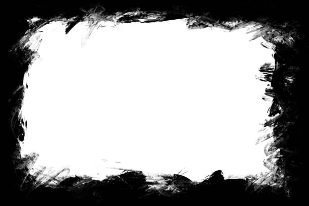 istock Black grunge splashes isolated on white background. 1959375150