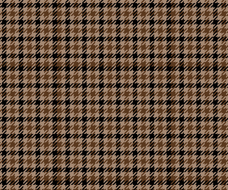 Plaid, houndstooth, brown, cream, black, unique pattern for textiles, clothing designs or decorations. Vector illustration.
