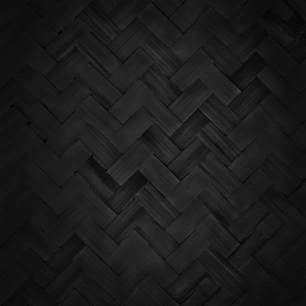 istock Black weave bamboo pattern, woven rattan mat texture for background and design art work. 1959394989