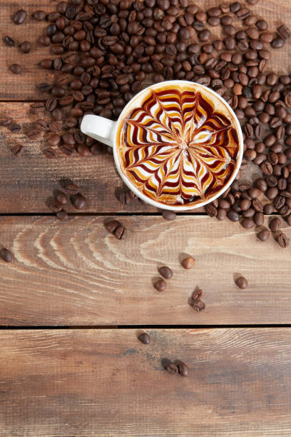 Top View Of Special Coffee On Table artificial intelligence