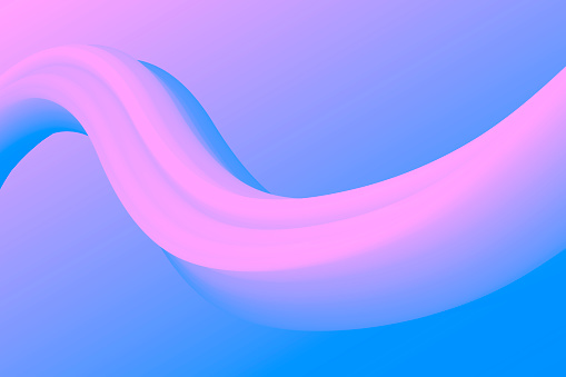 Modern and trendy background. Abstract design with a fluid, liquid, 3d and gradient color shape. This illustration can be used for your design, with space for your text (colors used: Pink, Purple, Blue). Vector Illustration (EPS10, well layered and grouped), wide format (3:2). Easy to edit, manipulate, resize or colorize.