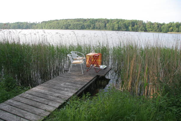 istock Wooden pier at lakeside 1959485896