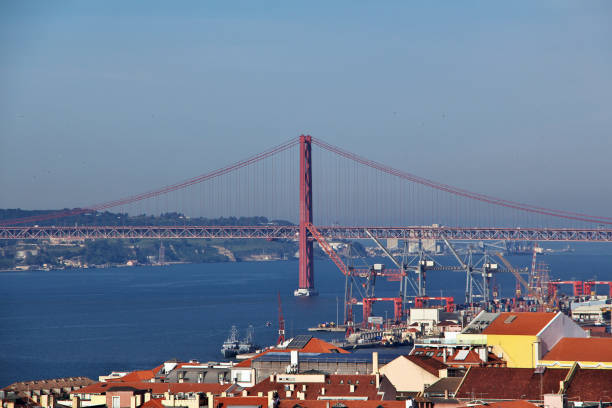 the view of old lisbon city, portugal - lisbon portugal city europe portuguese culture imagens e fotografias de stock