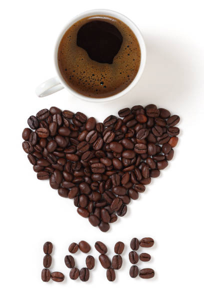 istock Coffee cup, heart and the word 