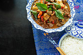 Thai Red Curry beef with vegetable stir-fried