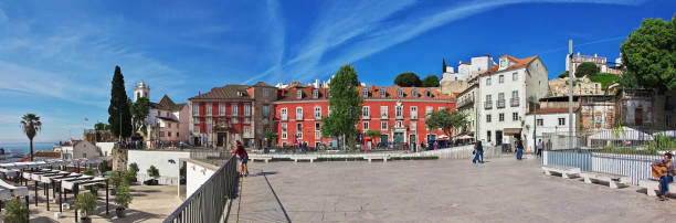 the vintage house in lisbon, portugal - lisbon portugal foto e immagini stock