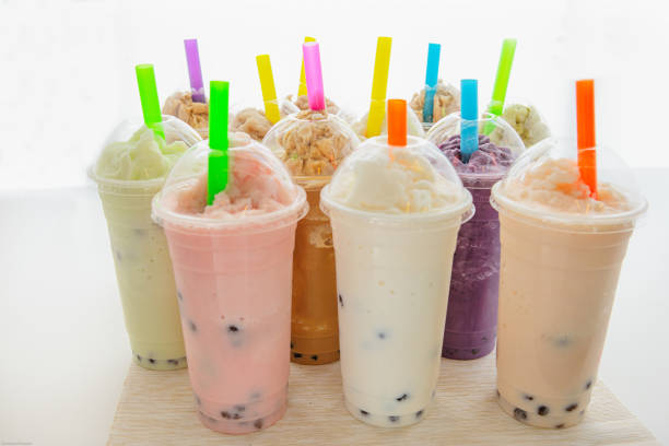 Group of bubble tea