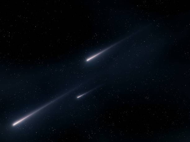 istock Beautiful falling stars. Meteors at night. 1959536285