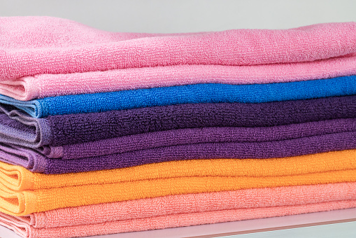 soft colorful towels